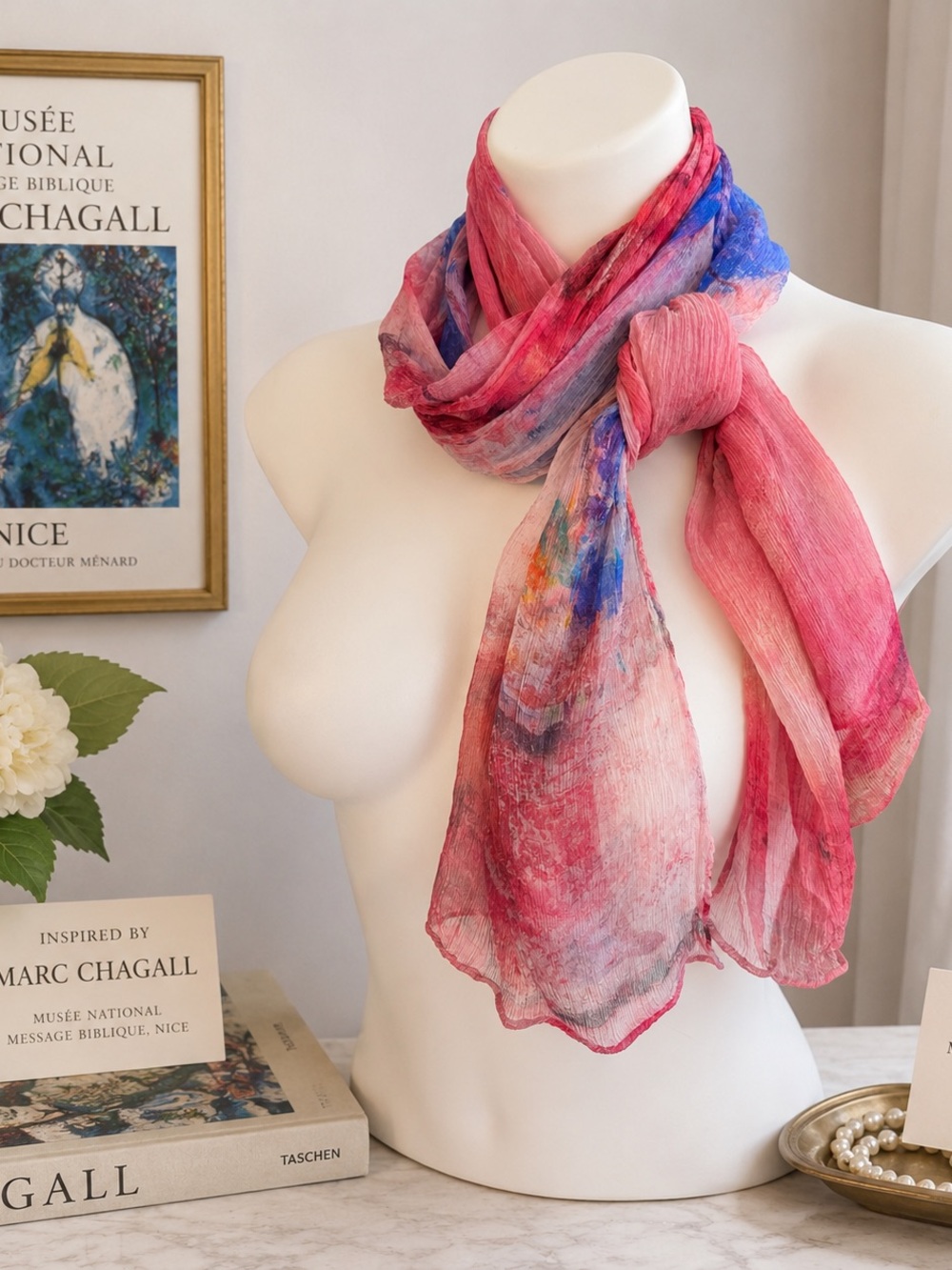 Marc Chagall Silk Scarf Song of Songs Musée National Nice RMN